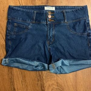 Chocolate brand shorts.